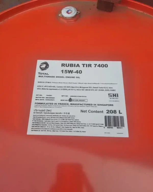 Total Rubia TIR 7400 15W-40